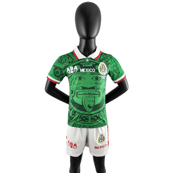 1998 Mexico Retro Kids Home Kit (Free Personalisation)