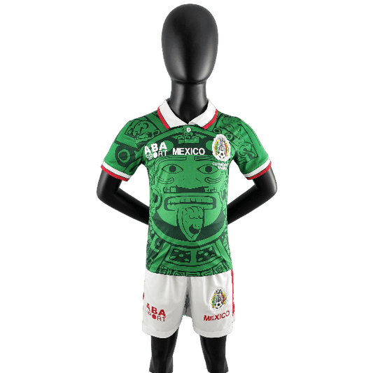 1998 Mexico Retro Kids Home Kit (Free Personalisation)