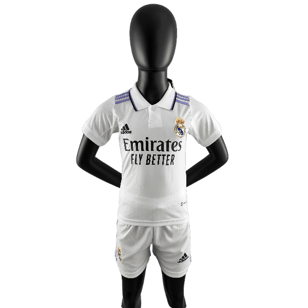 Real Madrid 22/23 Kids Home Kit (Free Personalisation)