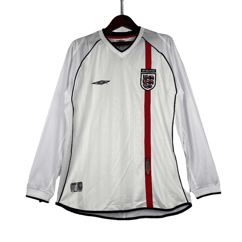 England Retro Long Sleeve 2002 Home (Free Personalisation)