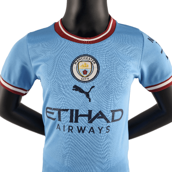 Manchester City 22/23 Kids Home Kit (Free Personalisation)