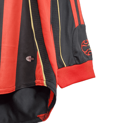 AC Milan Retro 06/07 Long Sleeve Home (Free Personalisation)