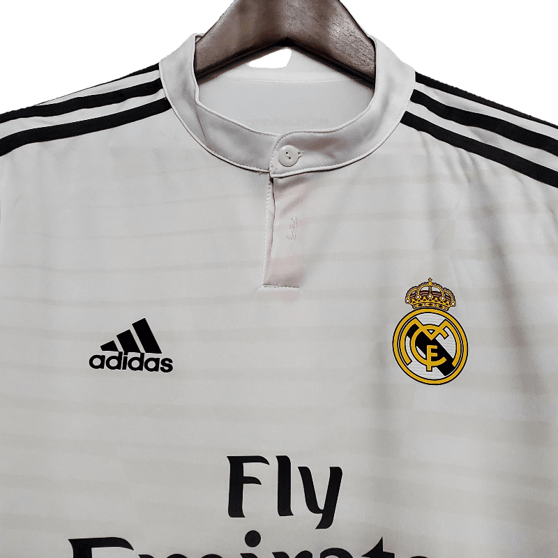 Real Madrid Retro Long Sleeve 2014/15 Home (Free Personalisation)